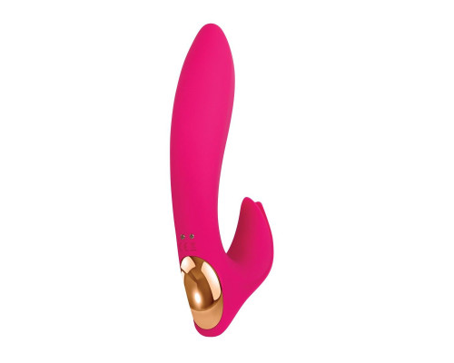 Розовый вибратор с клиторальным отростком Bliss Vibrator - 17,8 см.