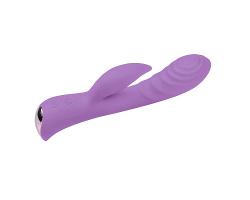 Заказать Фиолетовый вибромассажер-кролик 5  Silicone Ripple Passion - 19,1 см.