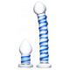 Заказать Набор из 2 стеклянных игрушек с синей спиралью Swirly Dildo   Buttplug Set