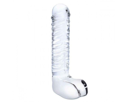 Прозрачный фаллоимитатор 8  Realistic Ribbed Glass Dildo - 20,3 см.