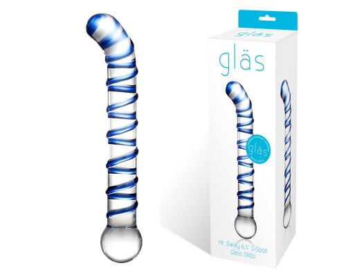 Заказать Изогнутый стеклянный фаллос G-Spot Glass Dildo - 17 см.