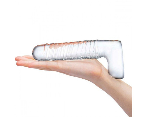 Прозрачный фаллоимитатор 8  Realistic Ribbed Glass Dildo - 20,3 см.