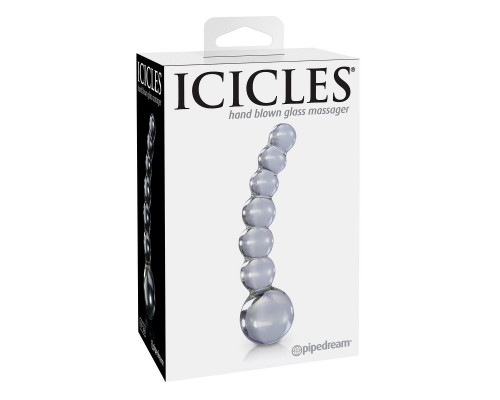 Заказать Прозрачный стеклянный стимулятор Icicles №66 - 12 см.