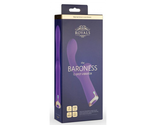 Заказать Фиолетовый вибратор The Baroness G-spot Vibrator - 19,5 см.