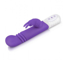 Фиолетовый массажер для G-точки Slim Shaft thrusting G-spot Rabbit - 23 см.