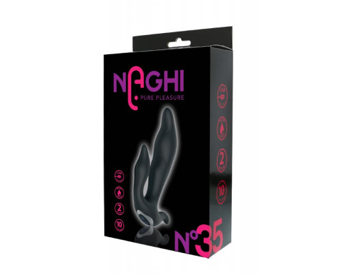 Заказать Черный вибратор N 35 RECHARGEABLE DUO VIBRATOR - 17,5 см.