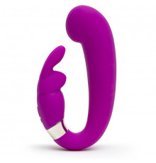 Лиловый вибратор Mini G-Spot Curve Vibe с клиторальным зайчиком