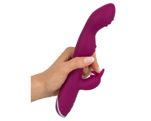 Фиолетовый вибратор A   G-Spot Rabbit Vibrator для стимуляции зон G и A - 23,6 см.