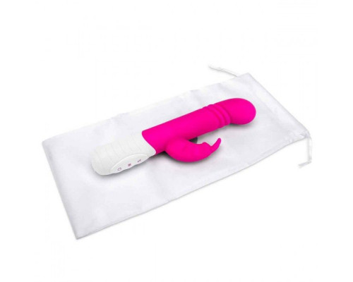 Розовый массажер для G-точки Slim Shaft thrusting G-spot Rabbit - 23 см.