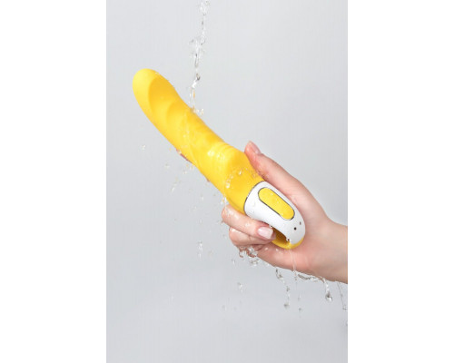 Жёлтый вибратор Satisfyer Yummy Sunshine - 22,5 см.