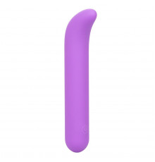 Фиолетовый мини-вибромассажер Liquid Silicone Mini G Vibe для стимуляции зоны G - 10,75 см.