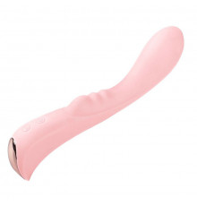 Нежно-розовый вибромассажер 6  Silicone G-Spot Fun - 19,1 см.