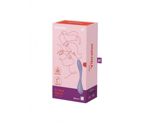 Сиреневый гибкий вибратор Satisfyer G-Spot Flex 5+ - 19,6 см.