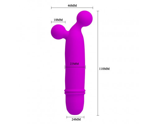Заказать Лиловый вибратор Goddard со стимулирующими шариками - 11,8 см.
