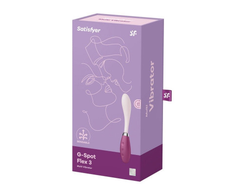 Розовый гибкий вибратор G-Spot Flex 3 - 19,5 см.