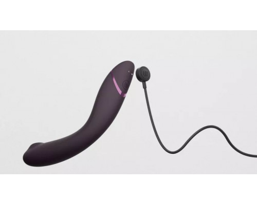 Сливовый стимулятор G-точки Womanizer OG c технологией Pleasure Air и вибрацией - 17,7 см.