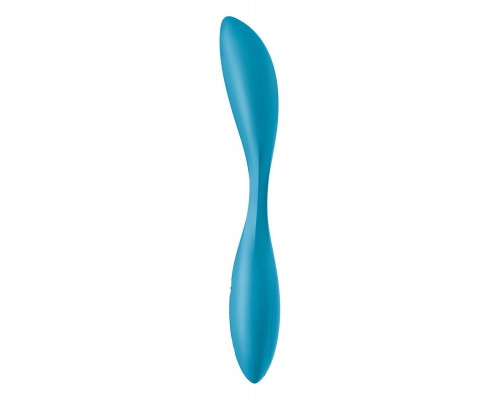 Синий гибкий вибратор Satisfyer G-Spot Flex 1 - 19,5 см.