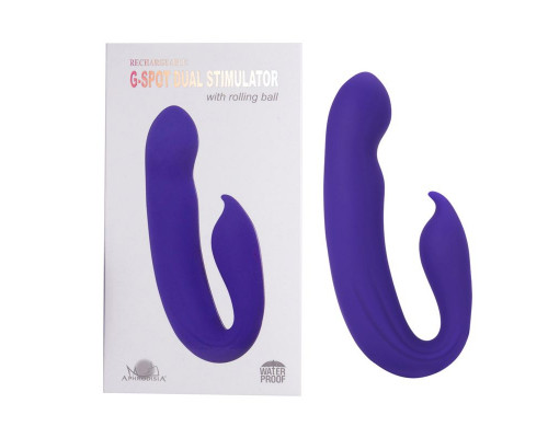 Заказать Фиолетовый вибратор G-Spot Dual Stimulator with Rolling Ball - 17,1 см.