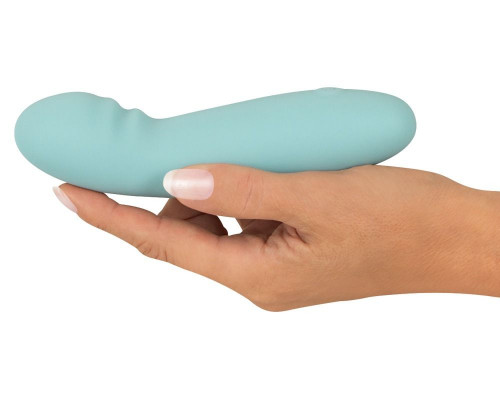 Аквамариновый мини-вибратор Cuties G-Spot Vibrator - 15,5 см.