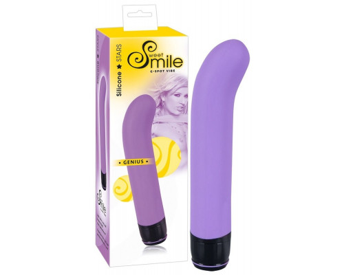 Заказать Фиолетовый вибратор G-точки Smile Genius - 20 см.