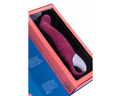 Вибратор Satisfyer Petting Hippo с загнутым кончиком - 22,9 см.