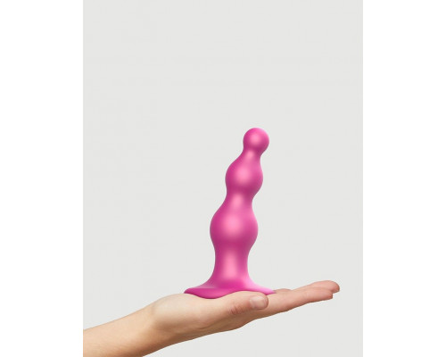 Розовая насадка Strap-On-Me Dildo Plug Beads size S