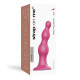 Розовая насадка Strap-On-Me Dildo Plug Beads size L