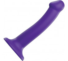 Фиолетовый фаллоимитатор-насадка Strap-On-Me Dildo Dual Density size M - 18 см.