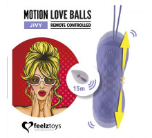 Фиолетовые вагинальные шарики Remote Controlled Motion Love Balls Jivy