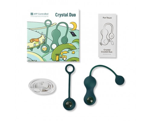 Изумрудные вагинальные шарики Magic Motion Crystal Duo Smart Kegel Vibrator with Weight Set