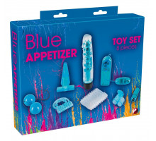 Голубой вибронабор из 8 предметов Blue Appetizer