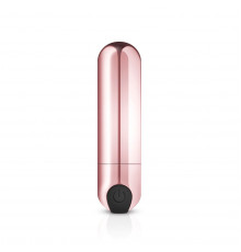 Золотистая вибропуля Rosy Gold Bullet Vibrator - 7,5 см.