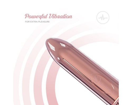 Розовая гладкая вибропуля So Divine Halo Bullet Vibrator - 8 см.