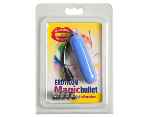 Заказать Голубая вибропуля Magic bullet - 7 см.