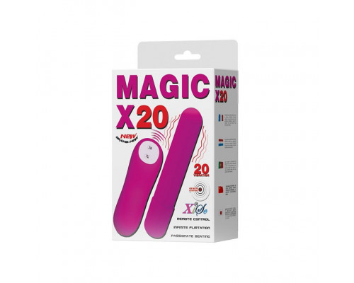 Заказать Ярко-розовая удлиненная вибропуля Magic x20