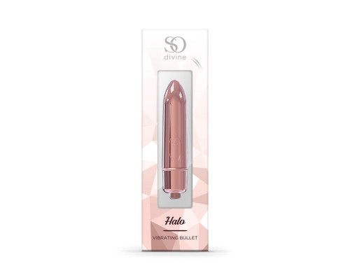 Розовая гладкая вибропуля So Divine Halo Bullet Vibrator - 8 см.