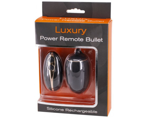 Заказать Черное виброяйцо с пультом ДУ LUXURY POWER REMOTE BULLET