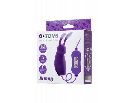 Заказать Фиолетовое виброяйцо с пультом управления A-Toys Bunny, работающее от USB