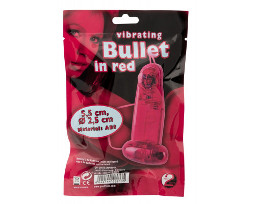 Заказать Красное виброяичко с пультом Bullet in Red