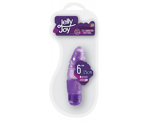 Заказать Фиолетовый вибромассажёр JELLY JOY 6INCH 10 RHYTHMS - 15 см.