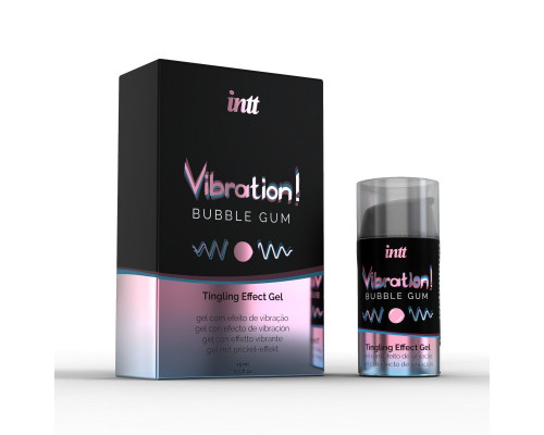 Заказать Жидкий интимный гель с эффектом вибрации Vibration! Bubble Gum - 15 мл.