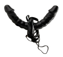 Двойной страпон с вибрацией Vibrating Double Delight Strap-On