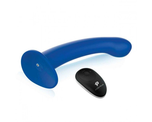 Синяя насадка Remote Control P-Spot G-Spot с черными трусиками - 20 см.