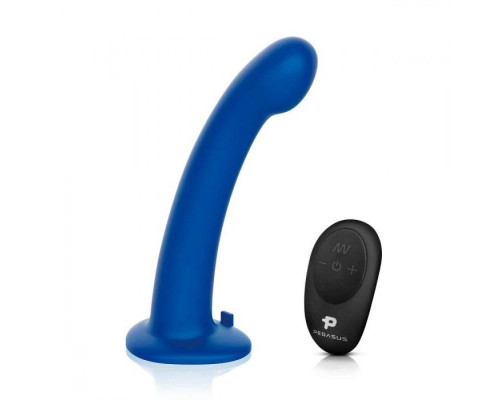 Синяя насадка Remote Control P-Spot G-Spot с черными трусиками - 20 см.